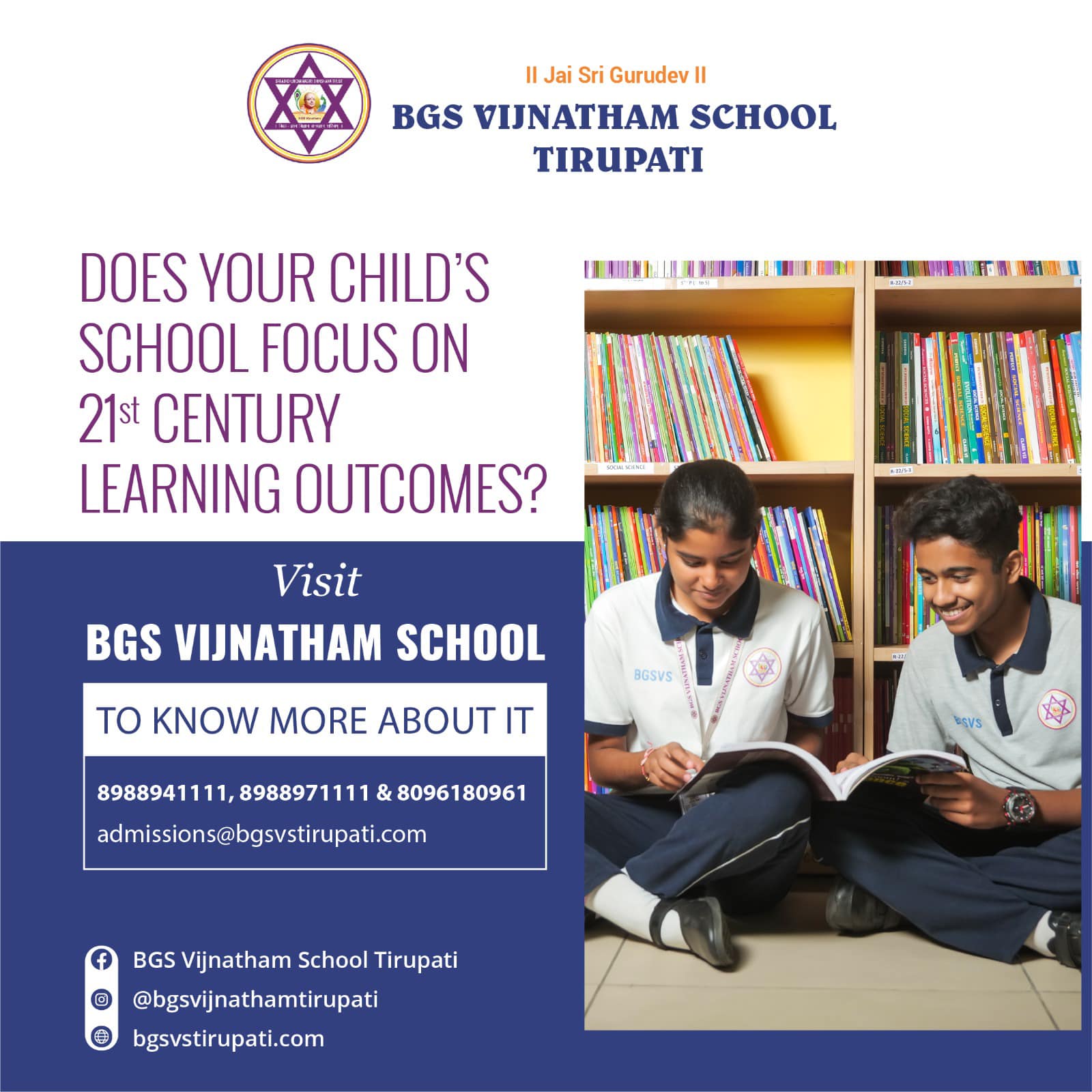 At BGSVS, we prioritize... - BGS Vijnatham School Tirupati | Facebook