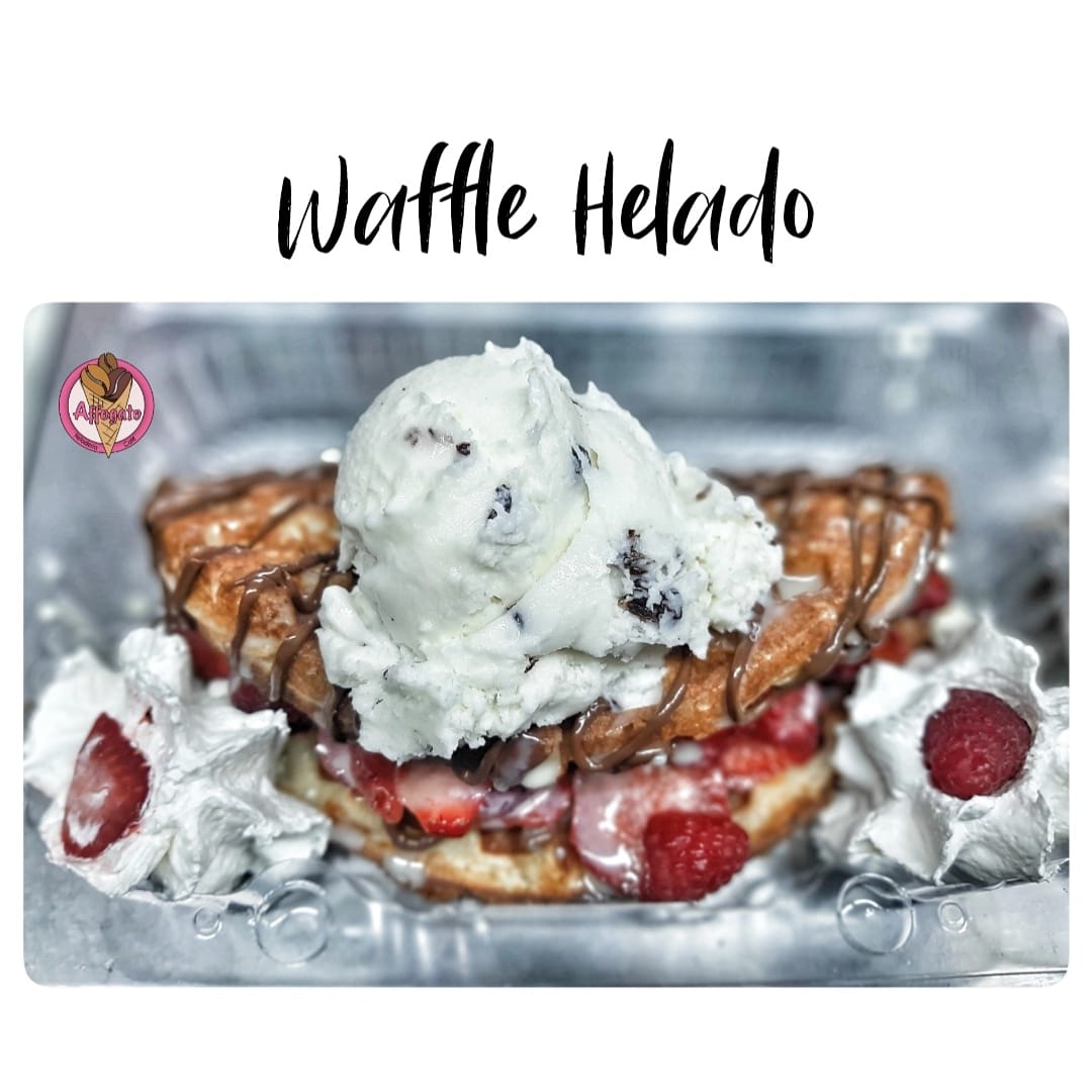 Affogato - Disfruta de nuestro Waffle Helado‼ Delicioso waffle relleno ...