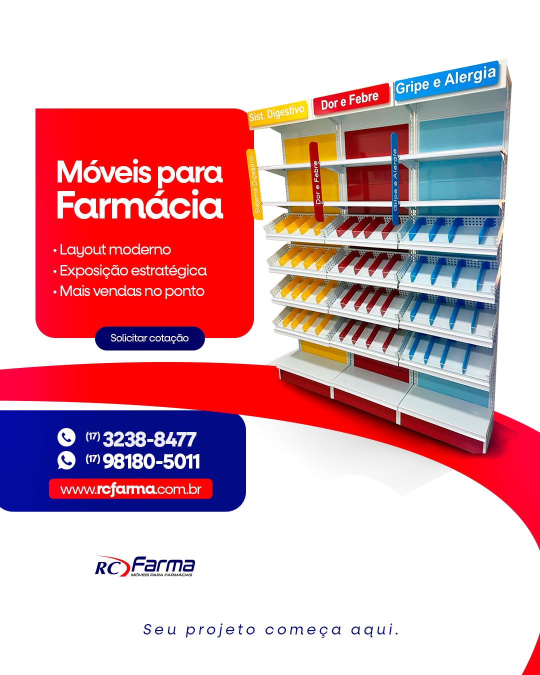 RC Farma Móveis para Farmácia | São José do Rio Prêto SP