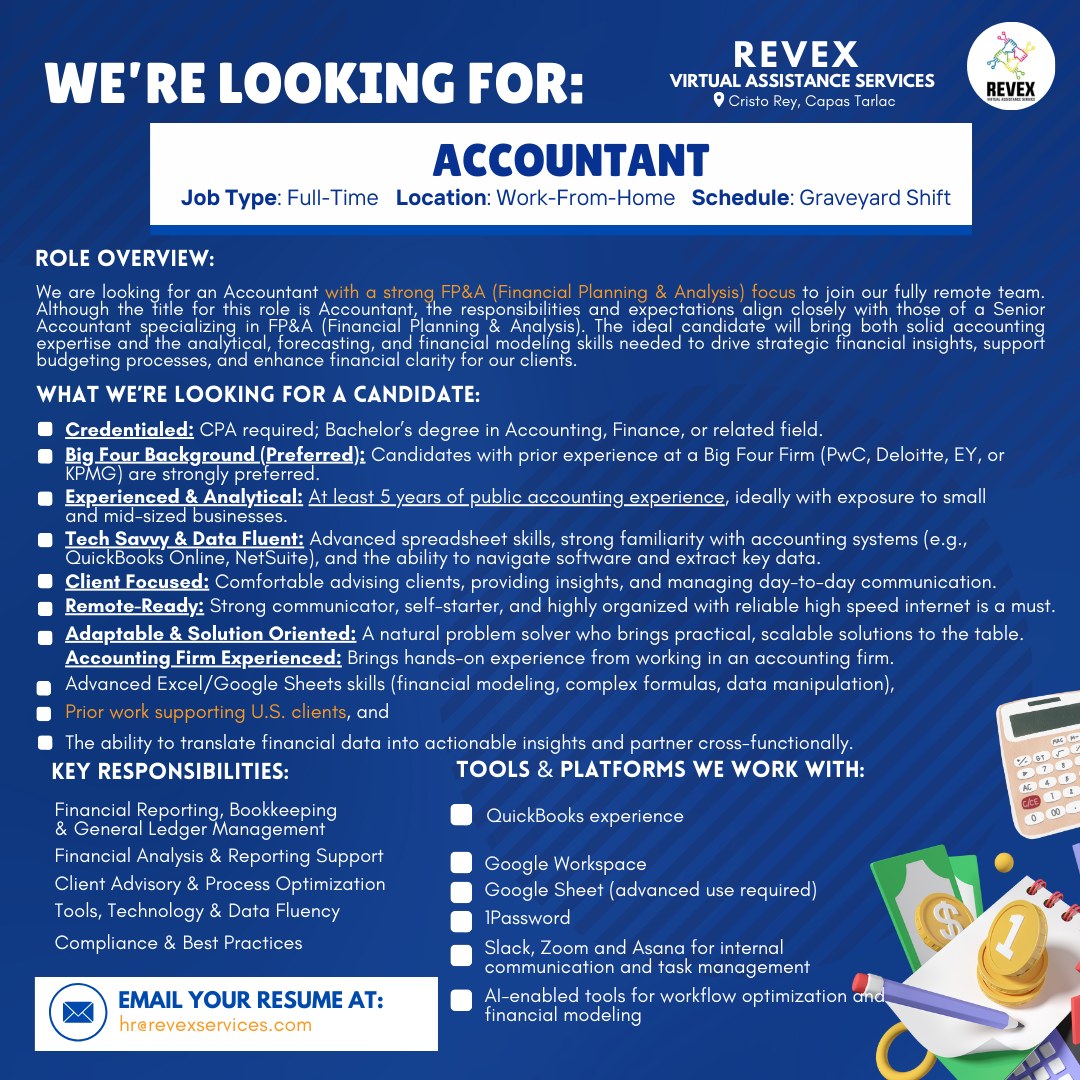 Accounting Positions Hiring - Philippines | 📌𝗪𝗘’𝗥𝗘 𝗟𝗢𝗢𝗞𝗜𝗡𝗚 𝗙𝗢𝗥 ...