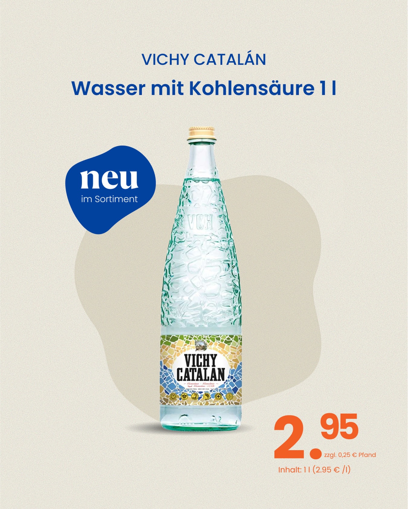 Mit Vichy Catalan zieht eine traditionsreiche spanische Mineralwassermarke neu bei Mitte Meer ein 💧 Das natürlich kohlensäurehaltige Wasser aus Katalonien steht für charakteristischen Geschmack, ausgewogene Mineralität und mediterrane Genusskultur. Ab