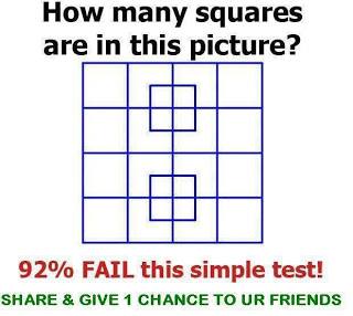 Brain Teasers - Can you count the number of squares in the... | Facebook