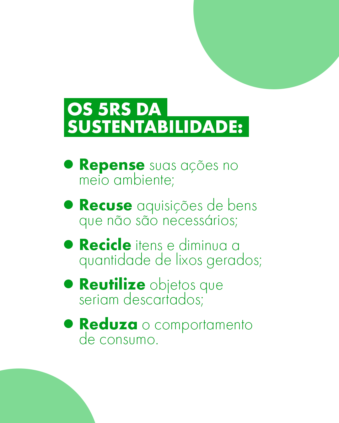 Repassa - Já ouviu falar sobre os 5 Rs da sustentabilidade? Eles são ...