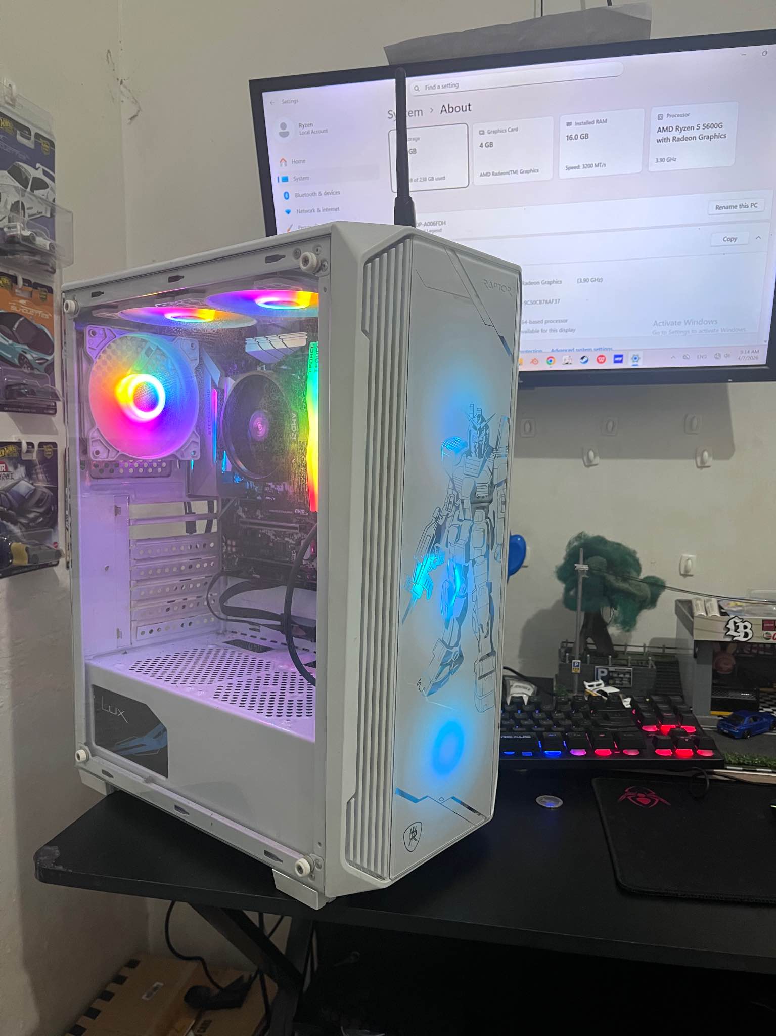 CPU only Spek Ryzen 5 5600G Ram 16gb merk Tforce Ssd Nvme : 256gb 