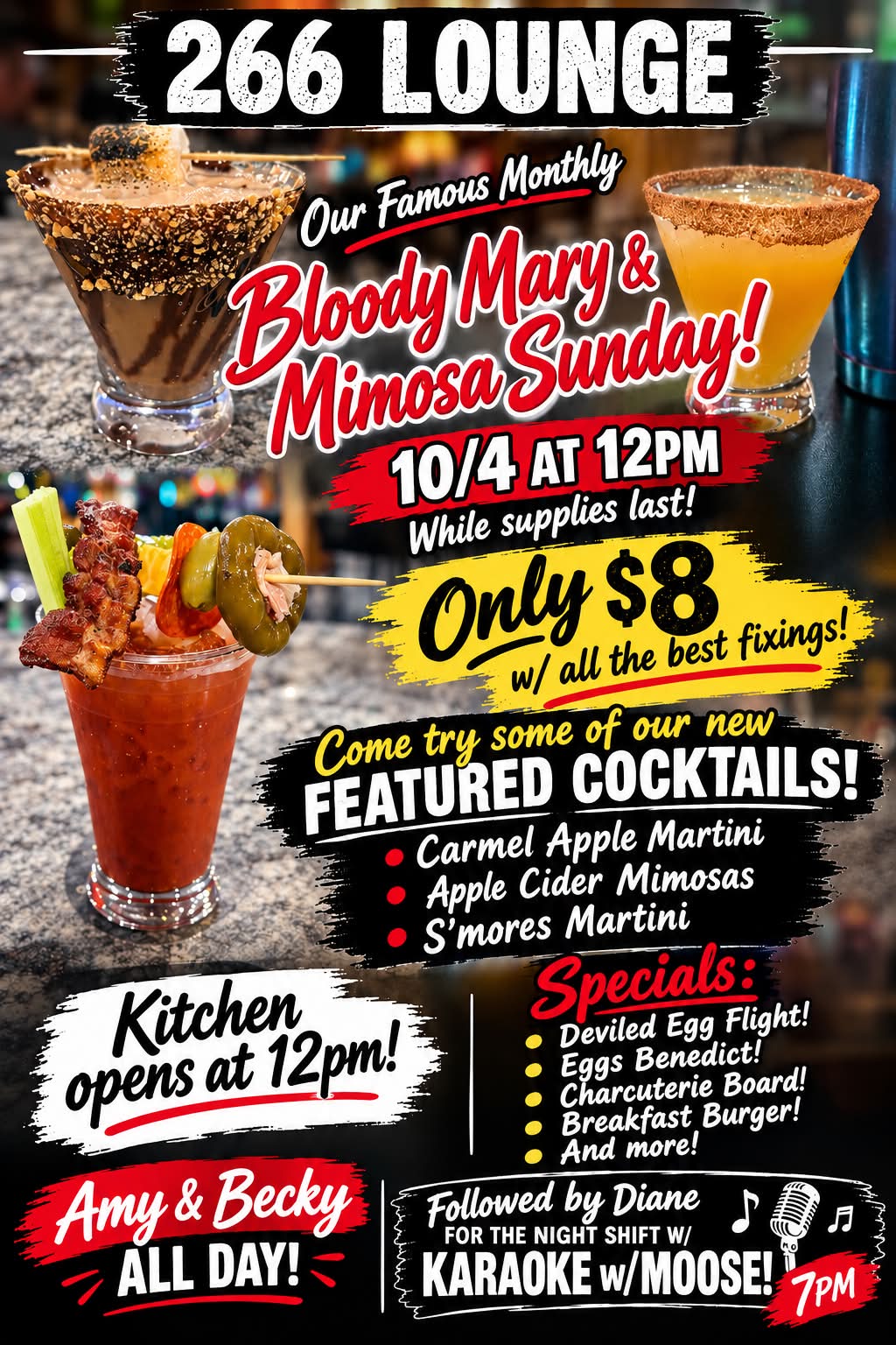 Bloody Mary and Mimosa Sunday at 266 Lounge in Granby