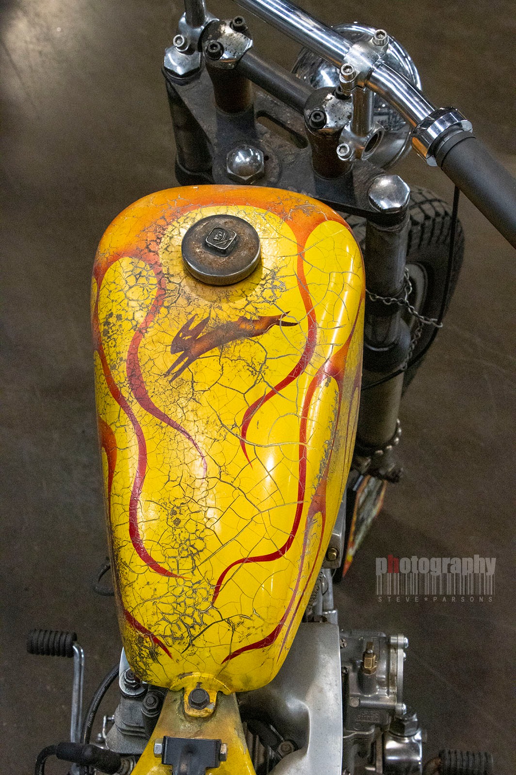 Nick Sangregory's 1981 Harley-Davidson yinzer chopper (Pittsburgh)