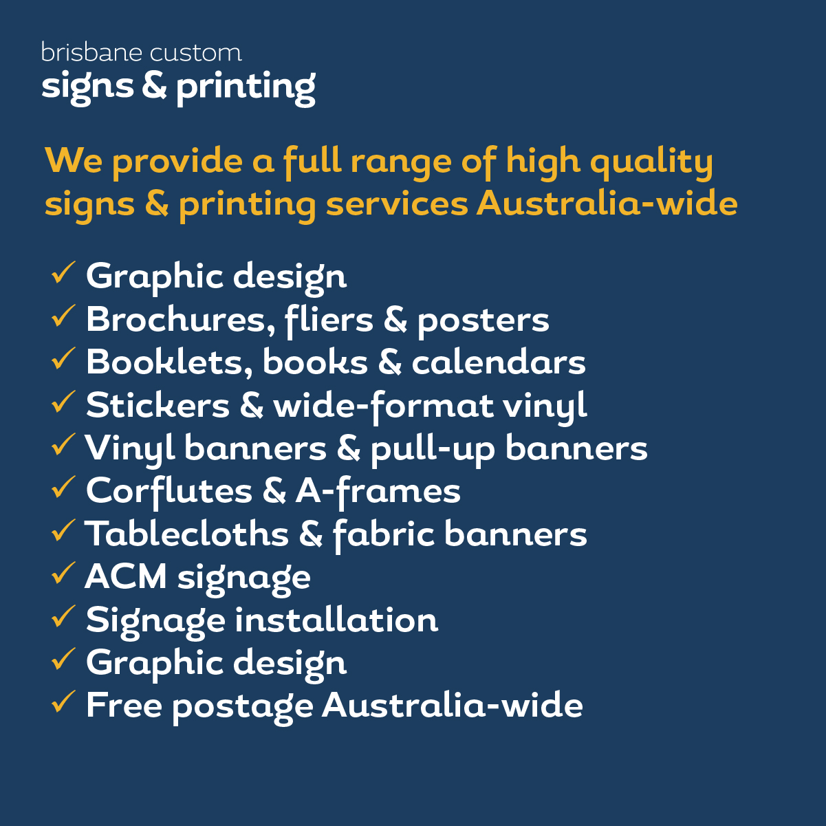 Brisbane Custom Signs & Printing | Brisbane QLD
