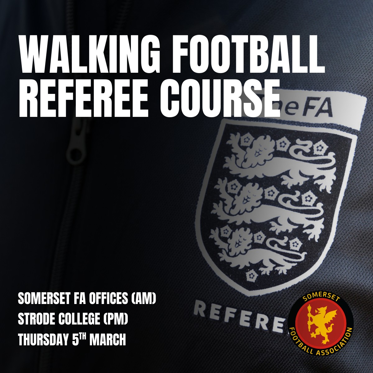 Somerset - We are running a Walking Football Referee Course on Thursday ...