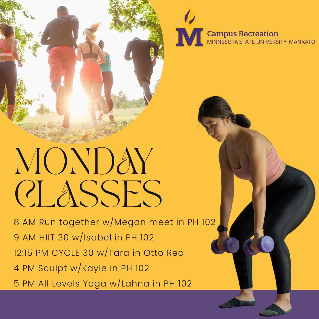 We'd love to see you Monday for a Group Exercise class! No need to
