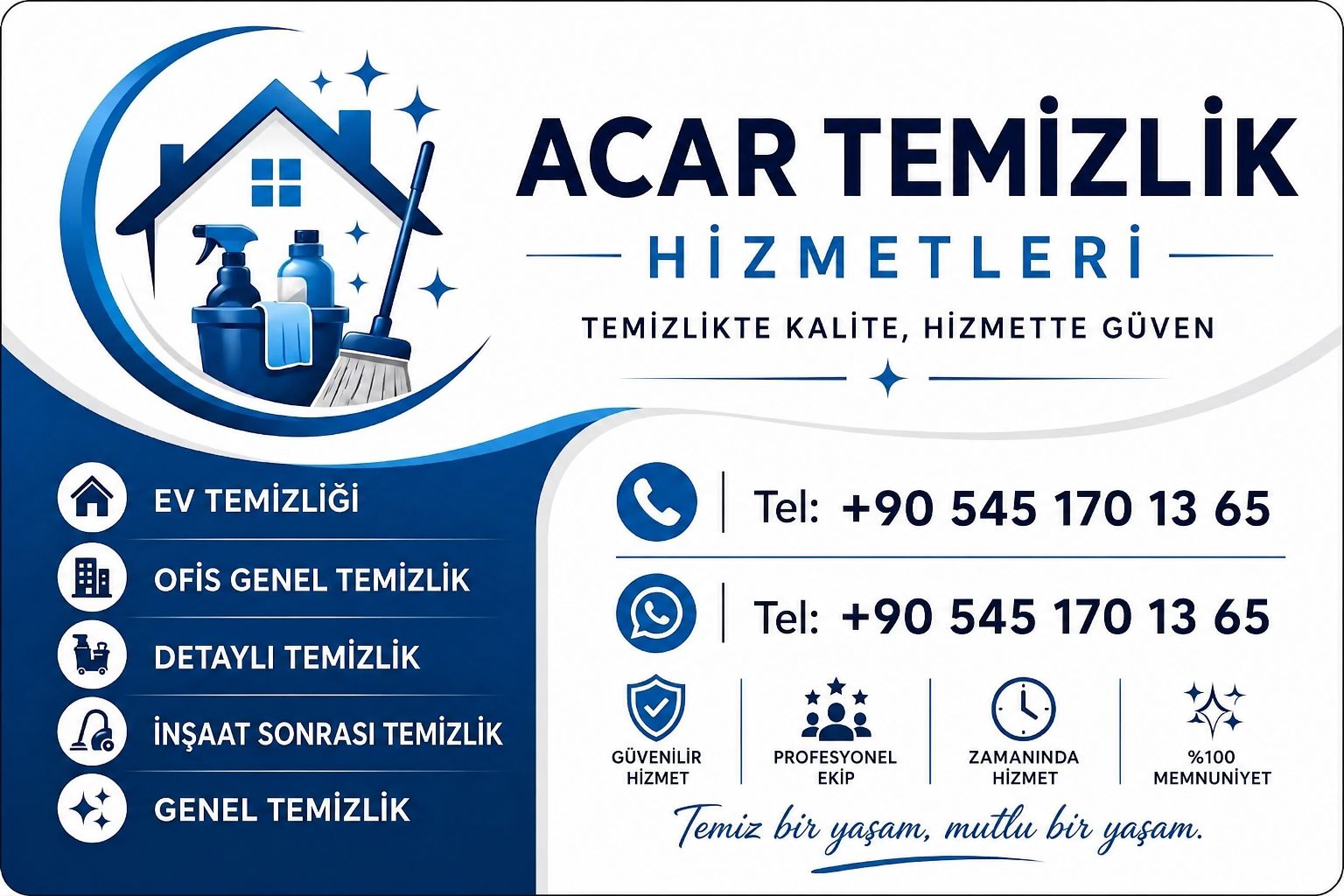 ង ACAR TEMİZLİK HİZMETLERİ i TEMİZLİKTE KALİTE, HİZMETTE GÜVEN EV TEMİ
