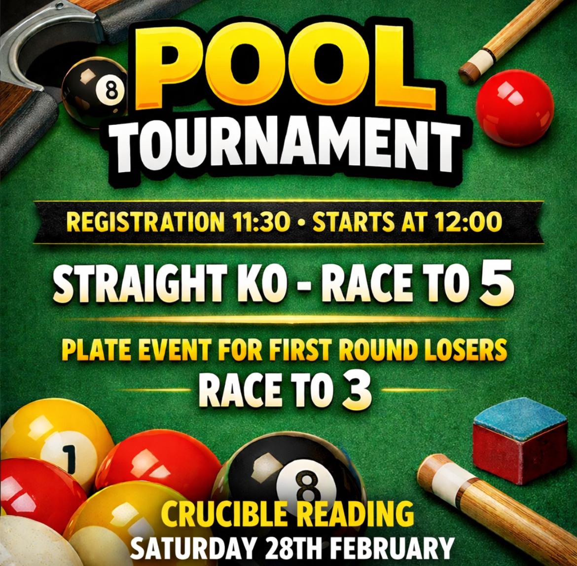 Crucible - £20 ENTRY. 32 ENTRIES MAX. CONTACT COLE BOOTHROYD TO ENTER ...