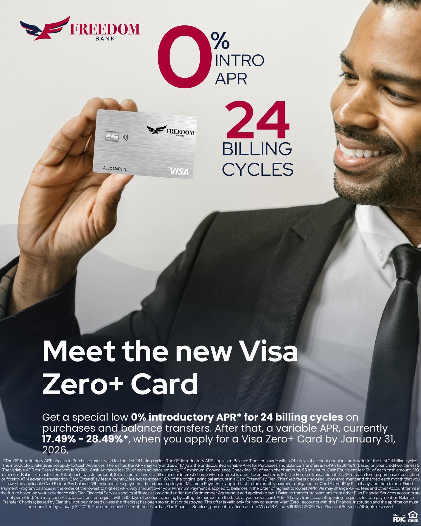 Freedom Bank - Introducing the Visa Zero+ Card from... | Facebook
