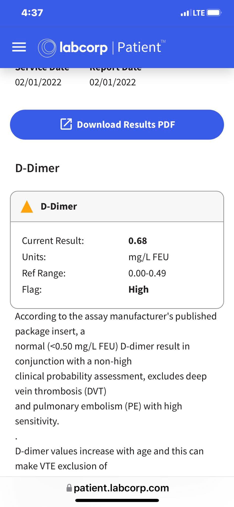 What causes elevated alkaline phosphate levels and d dimer?