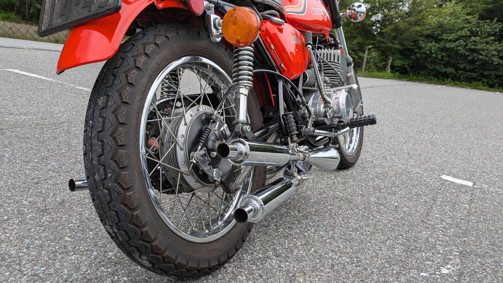 350ss 用、フルメッキ 爆竹チャンバー ￥158000 （ KH250-400 同額