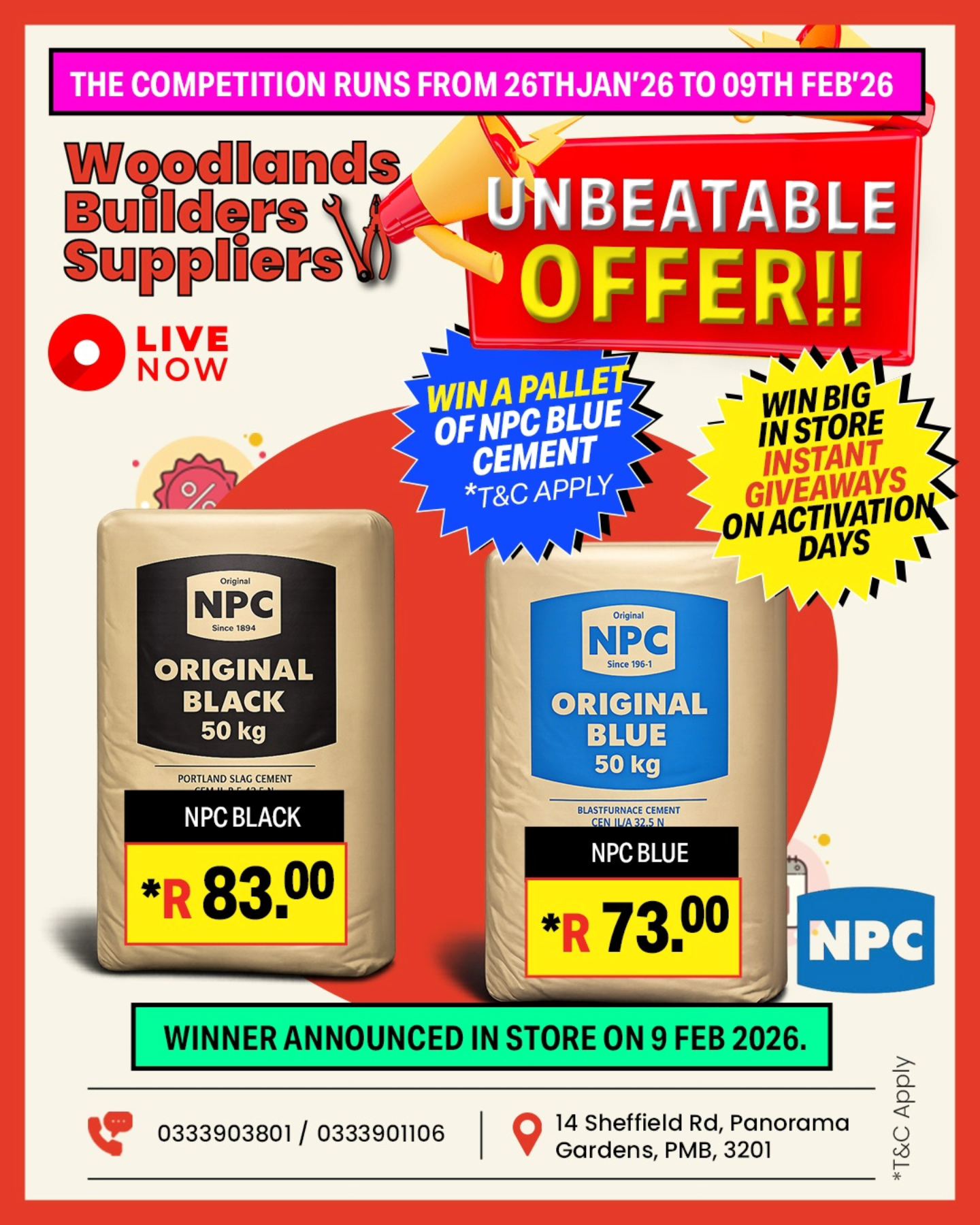 Woodlands - 🚨 IT’S LIVE AT WOODLANDS 🚨 Our NPC Cement special and in ...
