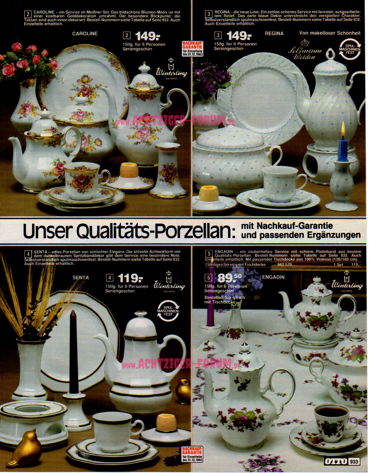 Porzellan aus dem 1982er Otto-Katalog. #90er #80er #70er #60er #90erjahre # 80erjahre #70erjahre #60erjahre #90s #80s #70s #60s #retro #achtzigerforum #Nostalgie #nostalgieforum #80erForum