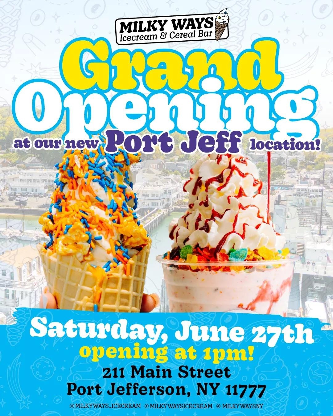 Milky Ways Grand ice cream bar opening in Port Jefferson