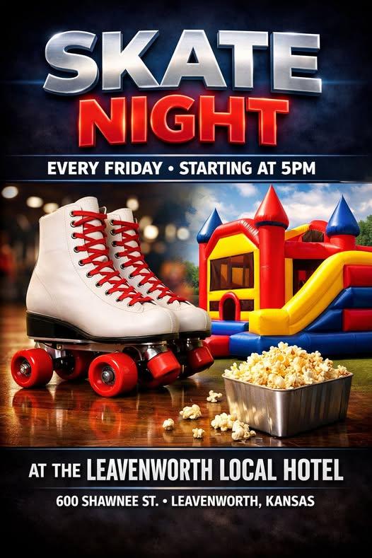 Skate Night at Leavenworth Local Hotel with raffle and specials