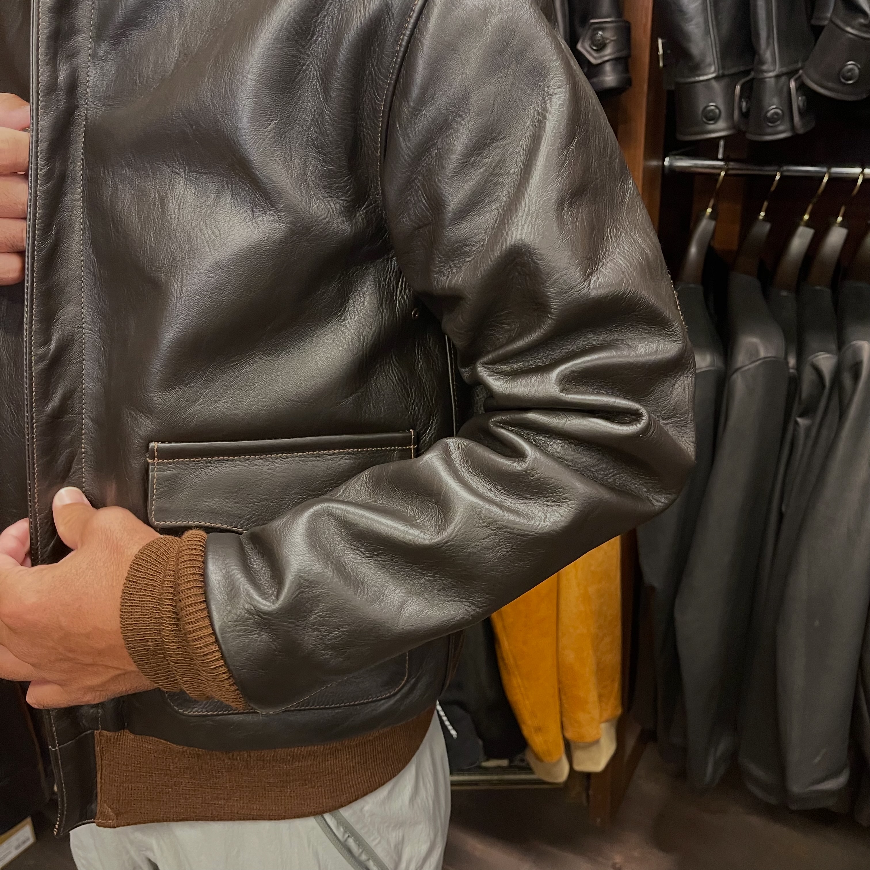 エアロレザー AERO LEATHER レザージャケットHalfbelt STF ハーフ