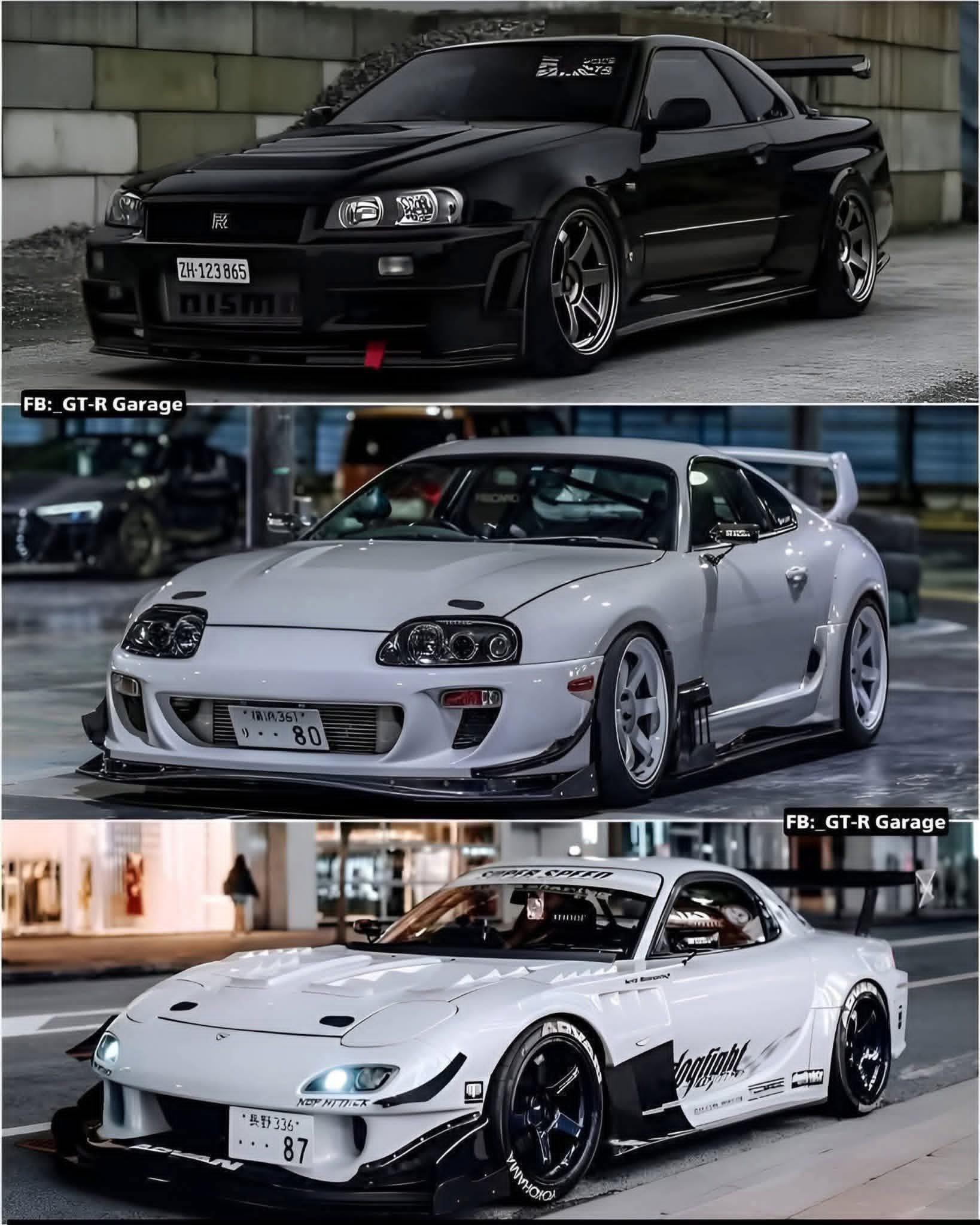 Toyota Supra MK4 vs Nissan GT-R R34 vs Mazda RX-7