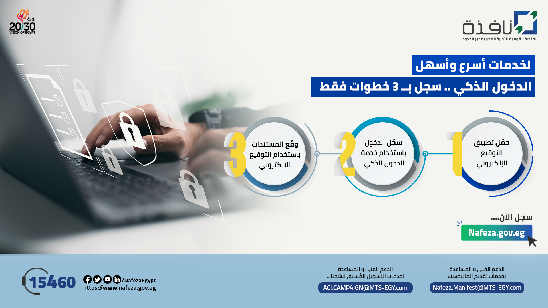NafezaEgypt - تسجيل الدخول الذكي سجل بــ 3 خطوات فقط 1- حمّل تطبيق ...