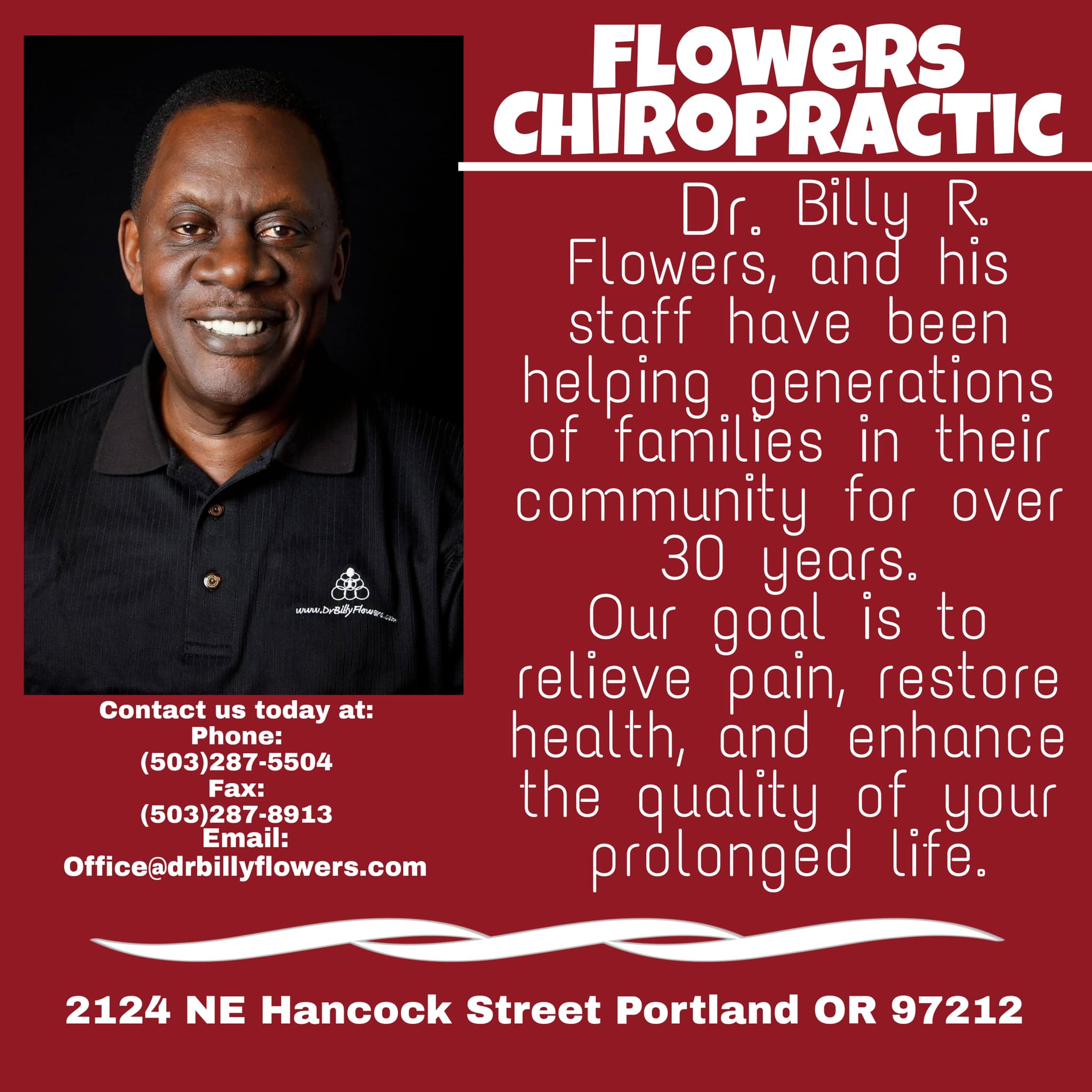 Dr. Billy Flowers, Chiropractor | Portland OR
