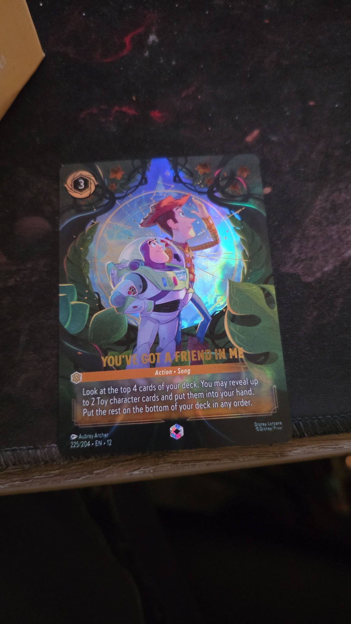 Disney Lorcana card 'You've Got A Friend In Me' featuring Woody