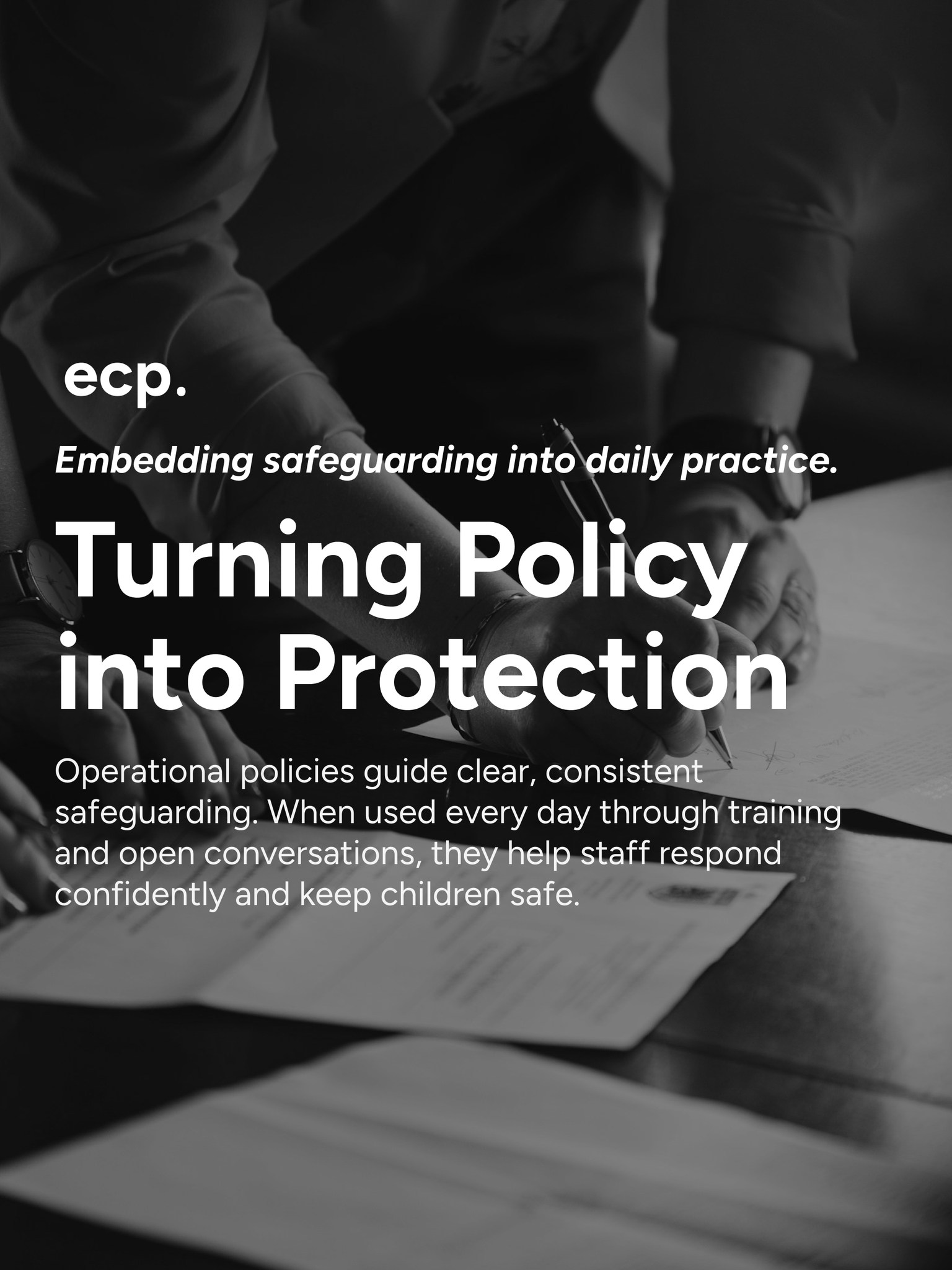 ECP - Operational policies are the backbone of strong safeguarding ...
