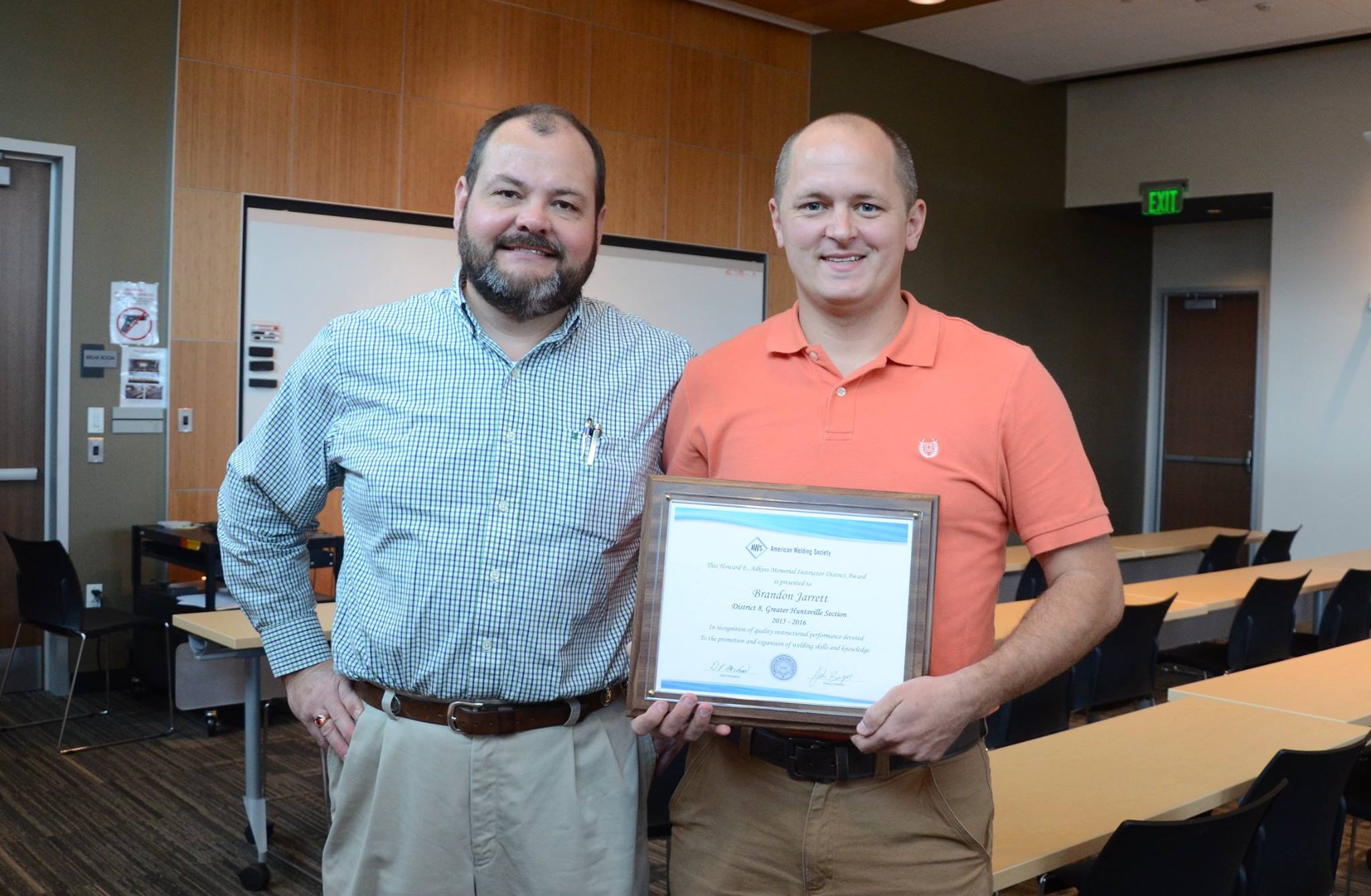 American Welding Society - Greater Huntsville Section - (L to R): Randy ...
