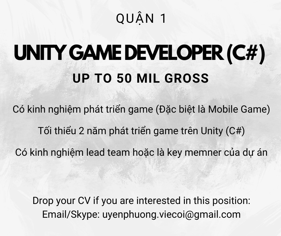 Việc Ơi - Việc Làm IT, Software Developer | Quận 1 - UNITY GAME ...