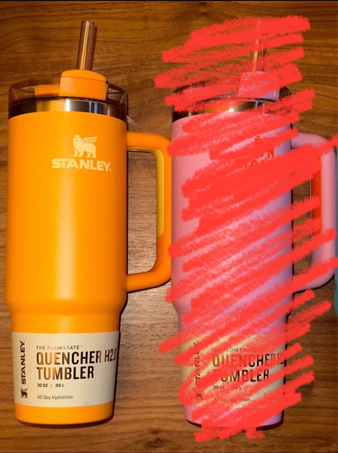NEW 30oz Stanley Quencher H20 Marigold Tumbler with Straw Orange/Yellow ...