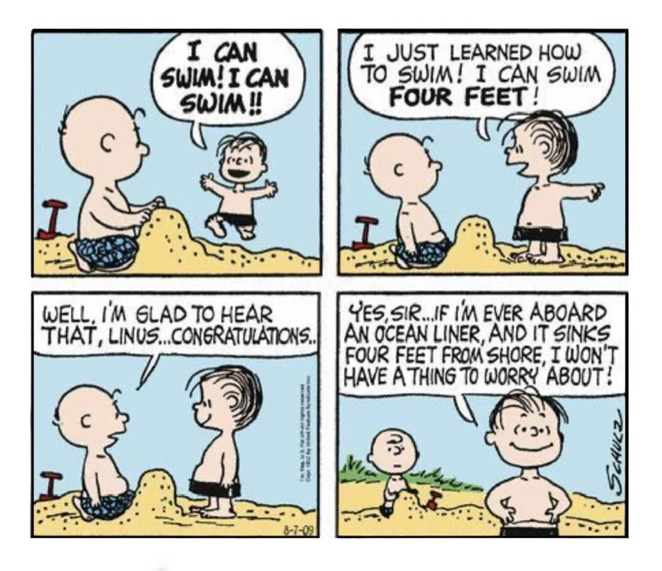 Snoopy Forever | Linus can swim!