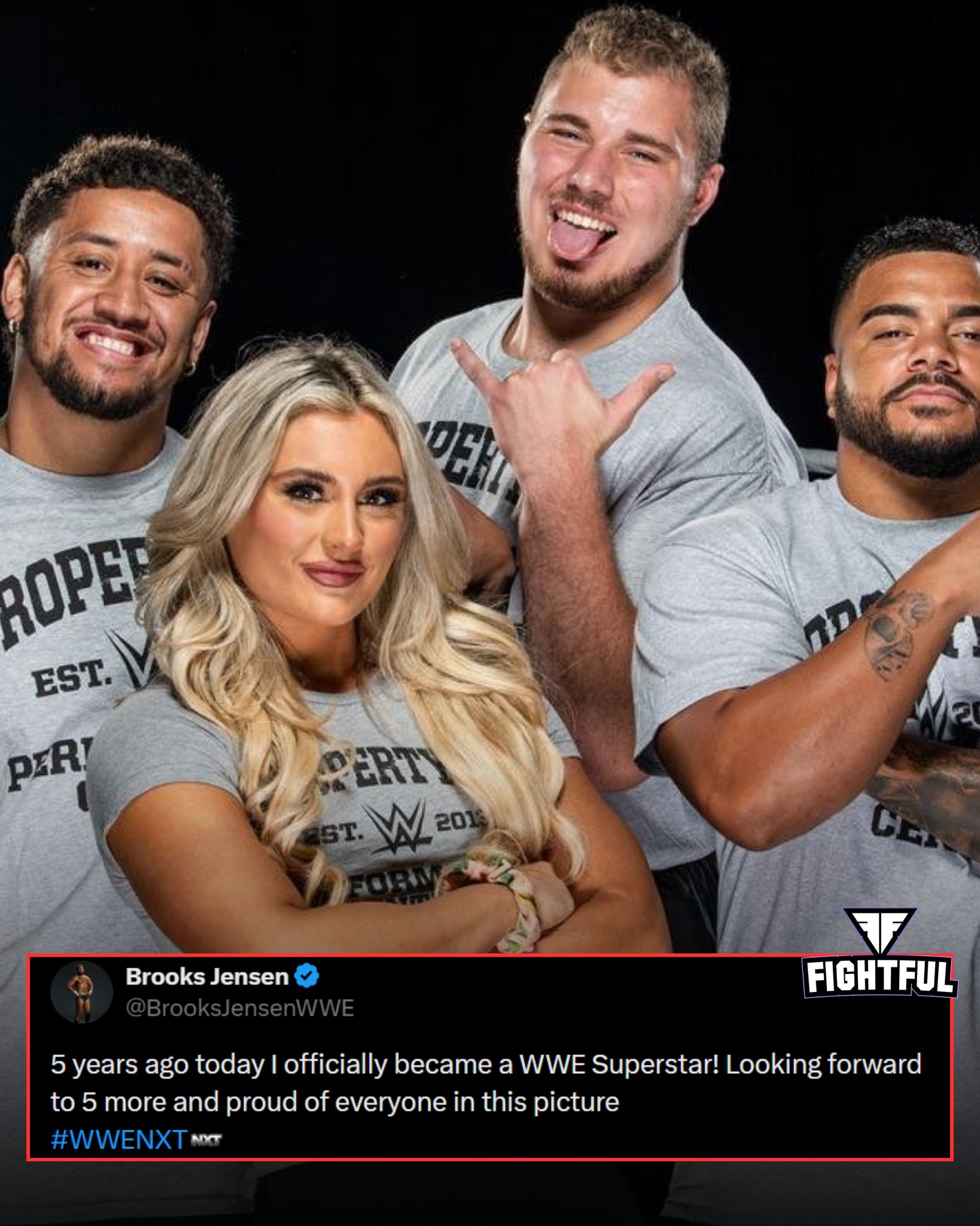 Brooks Jensen celebrates the 5th anniversary of becoming a WWE