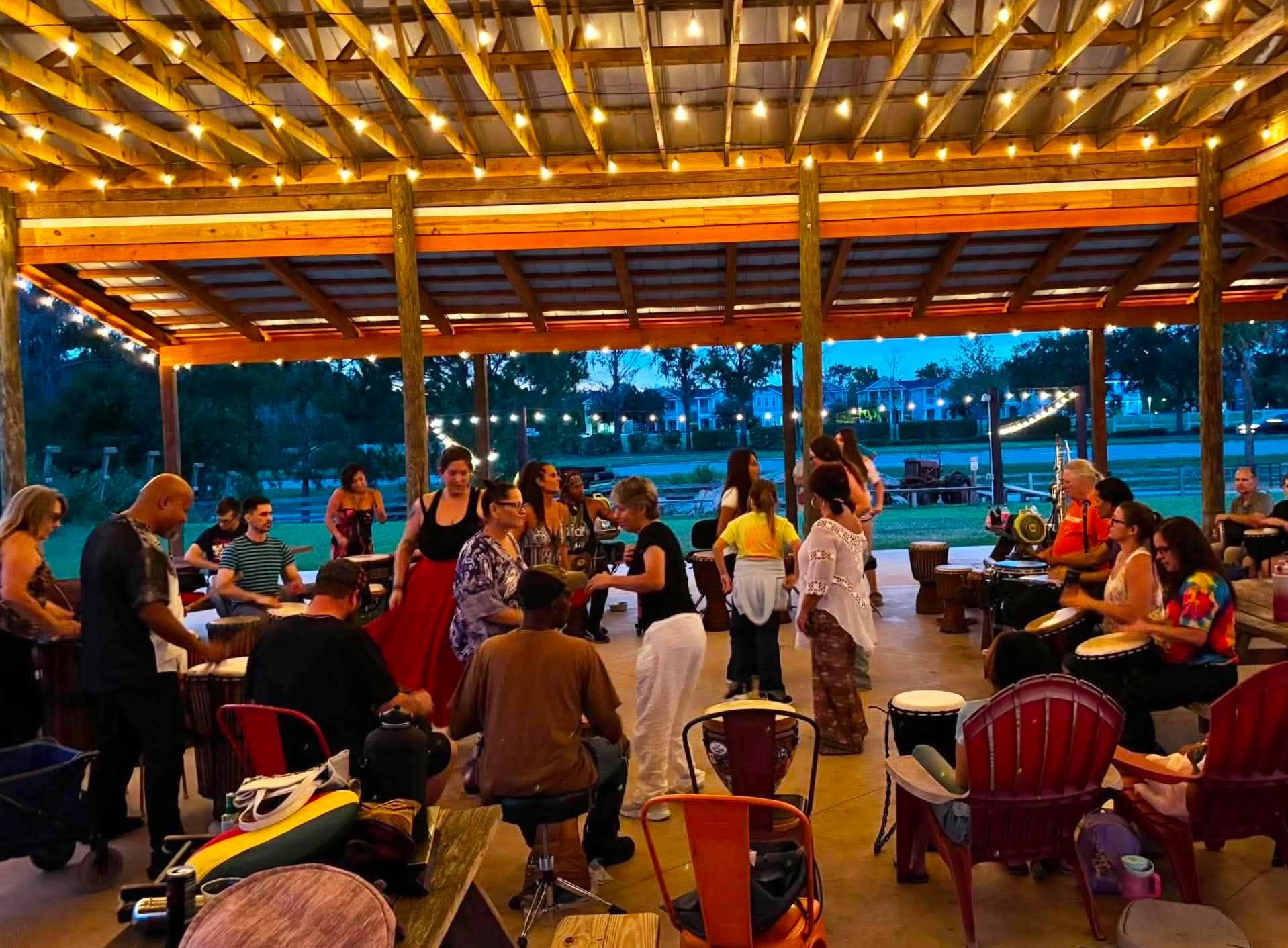 The Starkey Market Drum circle - aka 'The Barn DC'