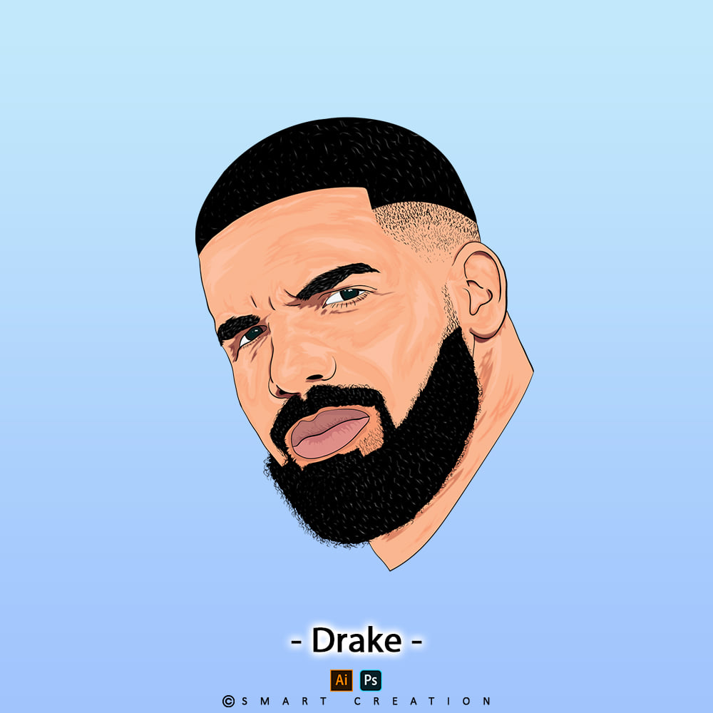 Smart Creation - - Drake - Vector Portrait