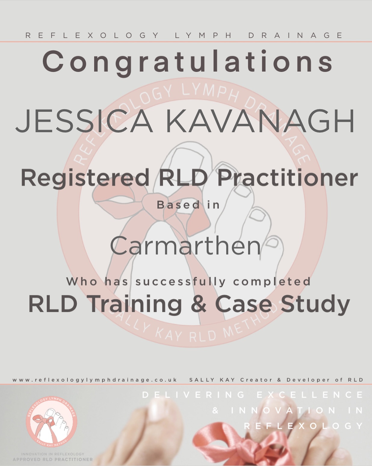 Congratulations Jessica... - Sally Kay Reflexology | Facebook