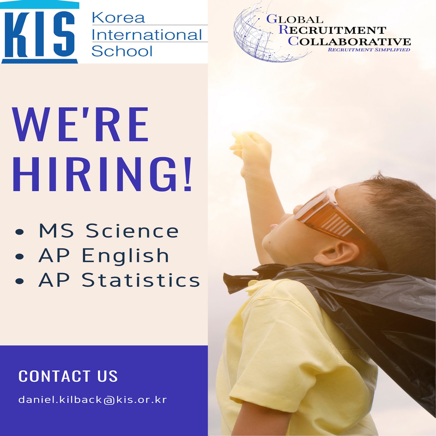 GRCFair - Korea International School is Hiring! MS Science AP Spanish ...