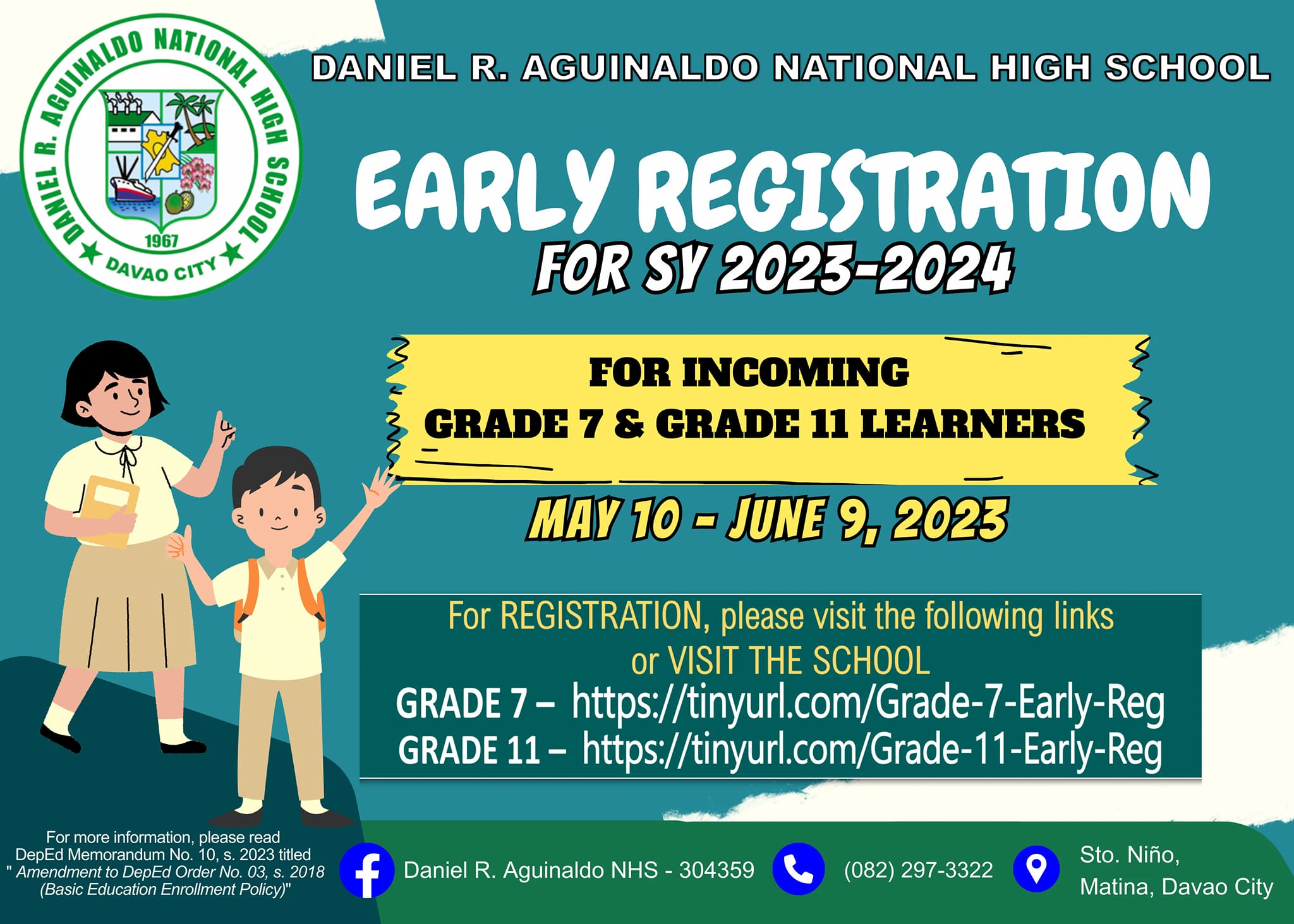 Be a DRANHSian!... - Daniel R. Aguinaldo NHS - 304359 | Facebook