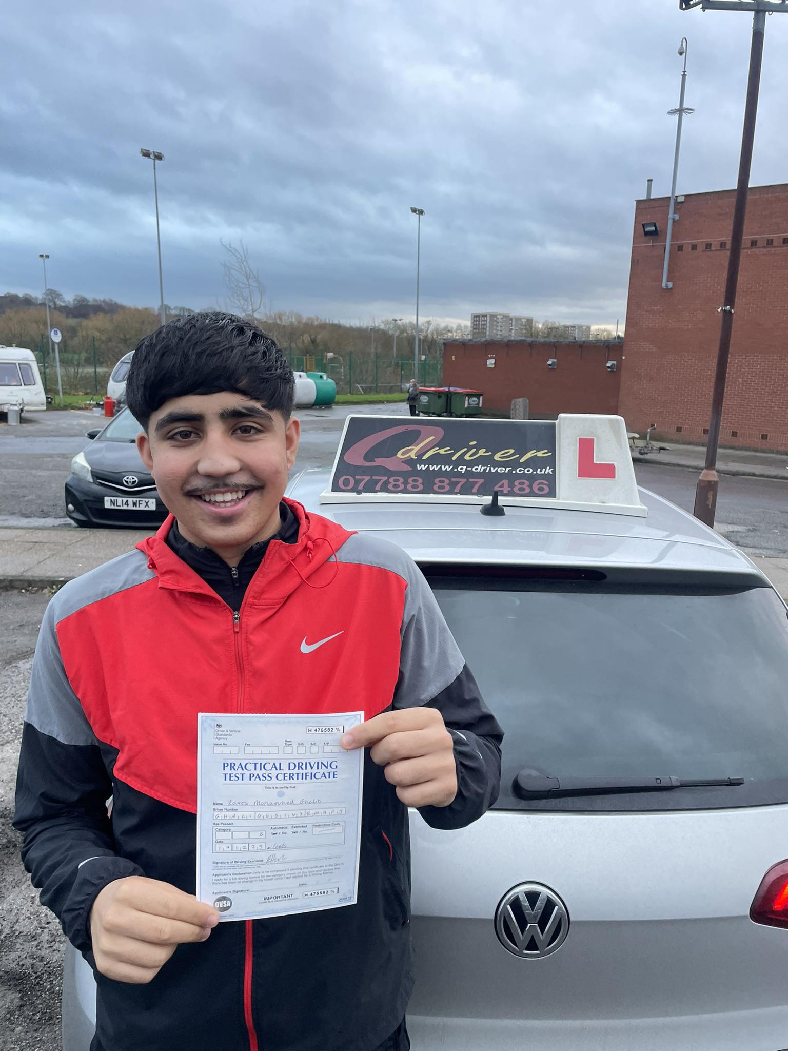 Q-Driver - A huge congratulations to Raees JUST NOW PASSED HIS TEST 1ST ...