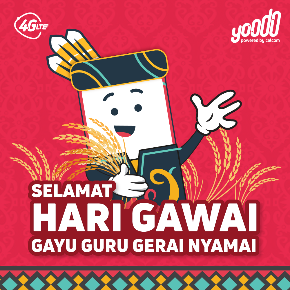 Yoodo - Selamat menyambut Hari Gawai kepada semua rakyat...