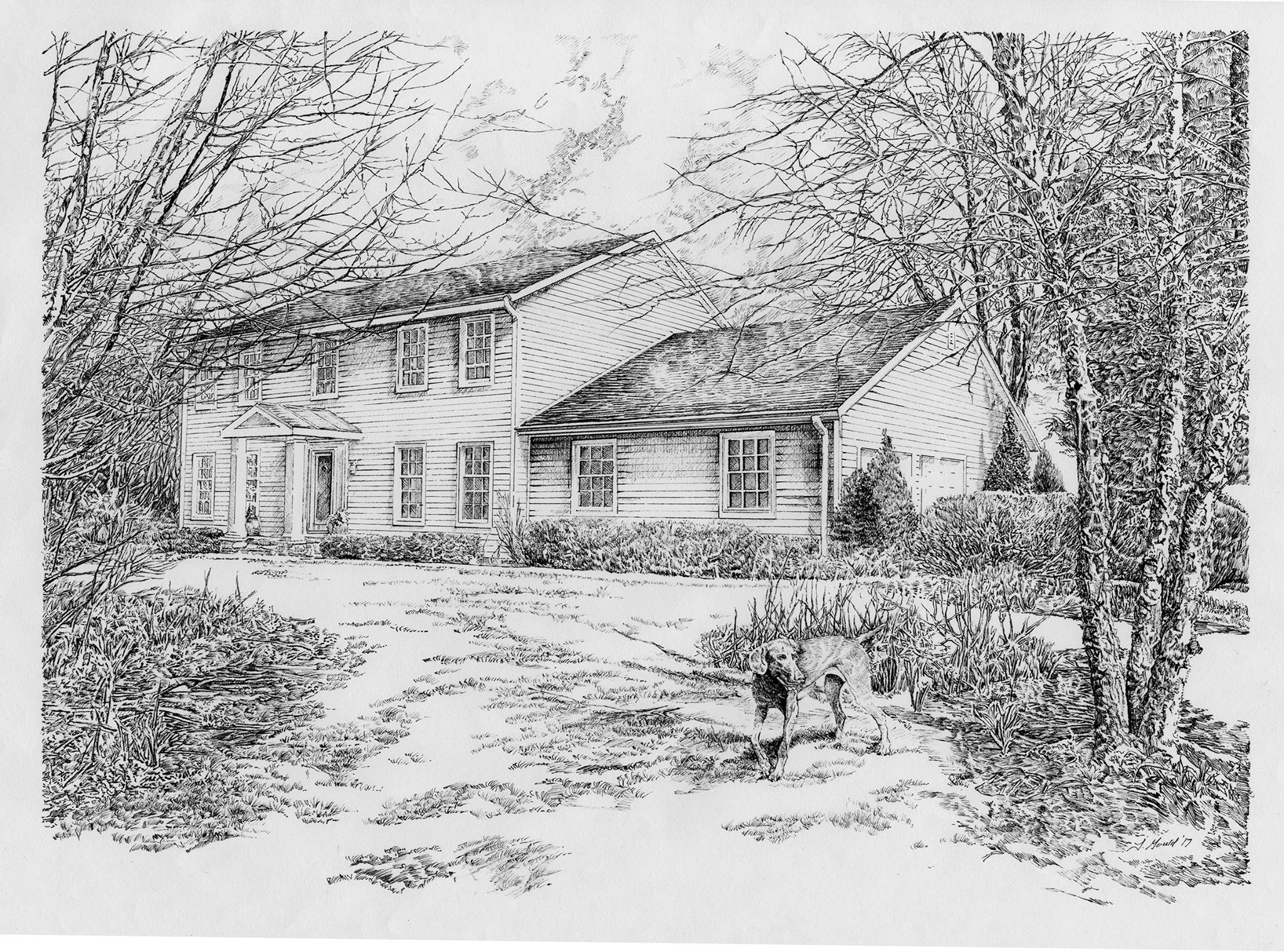 Enjoyed Drawing This Beautiful House For Leslie Gould