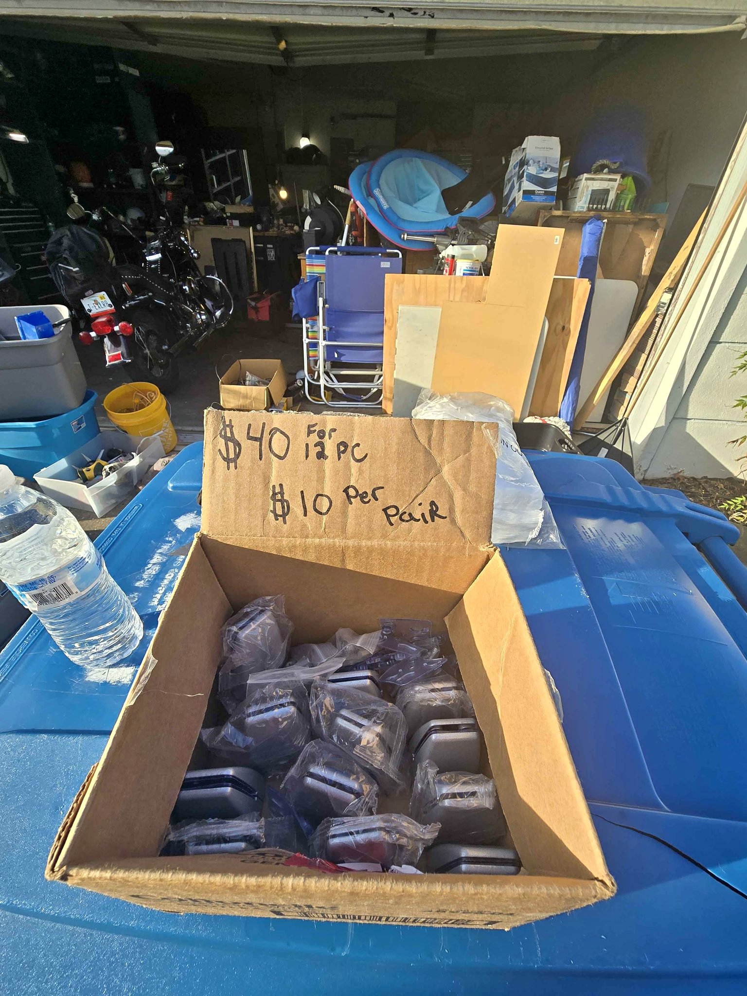 New unused set of 12 commercial-style silver aluminum clamps with ...