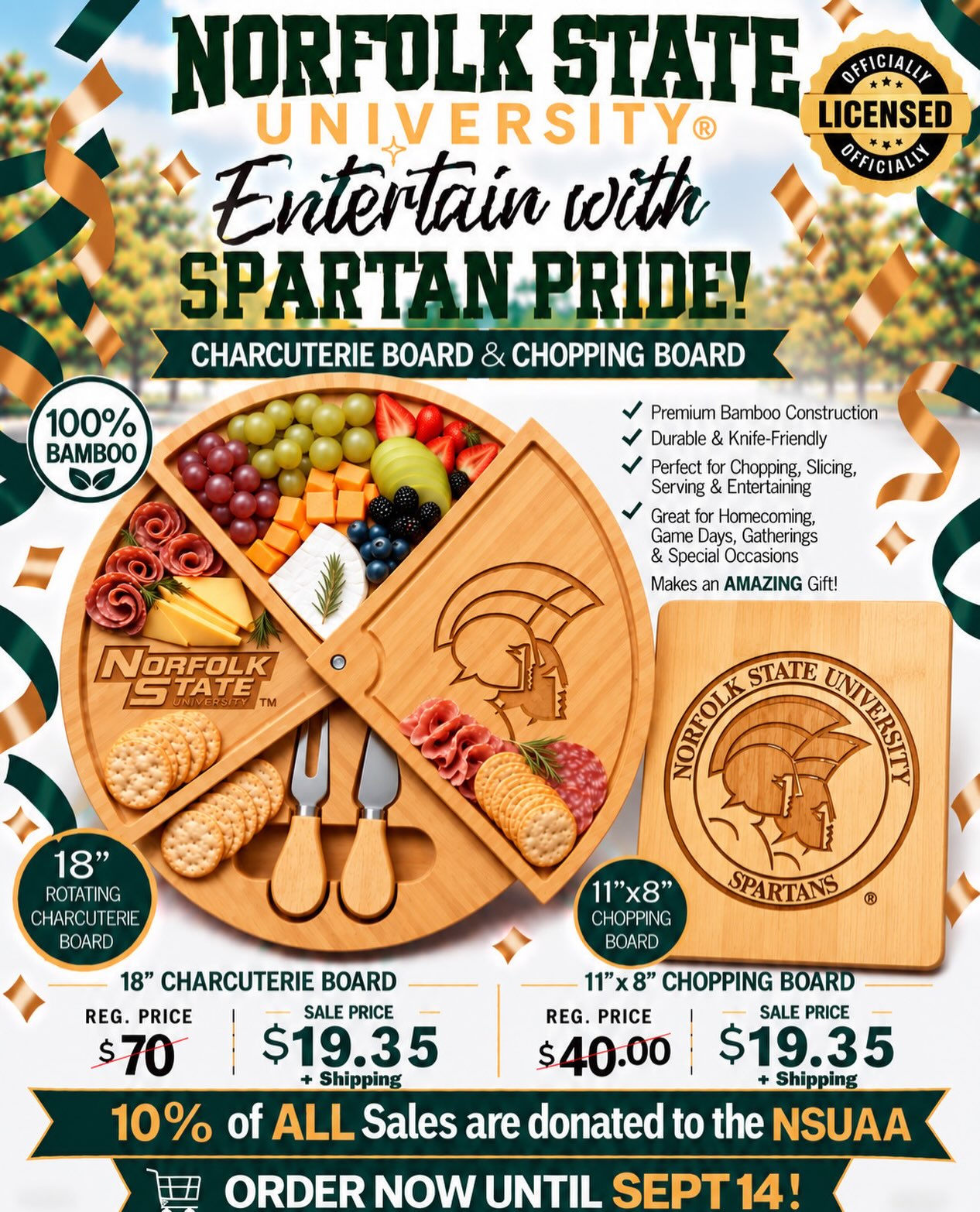 Spartans this is the perfect way to entertain with style & pride