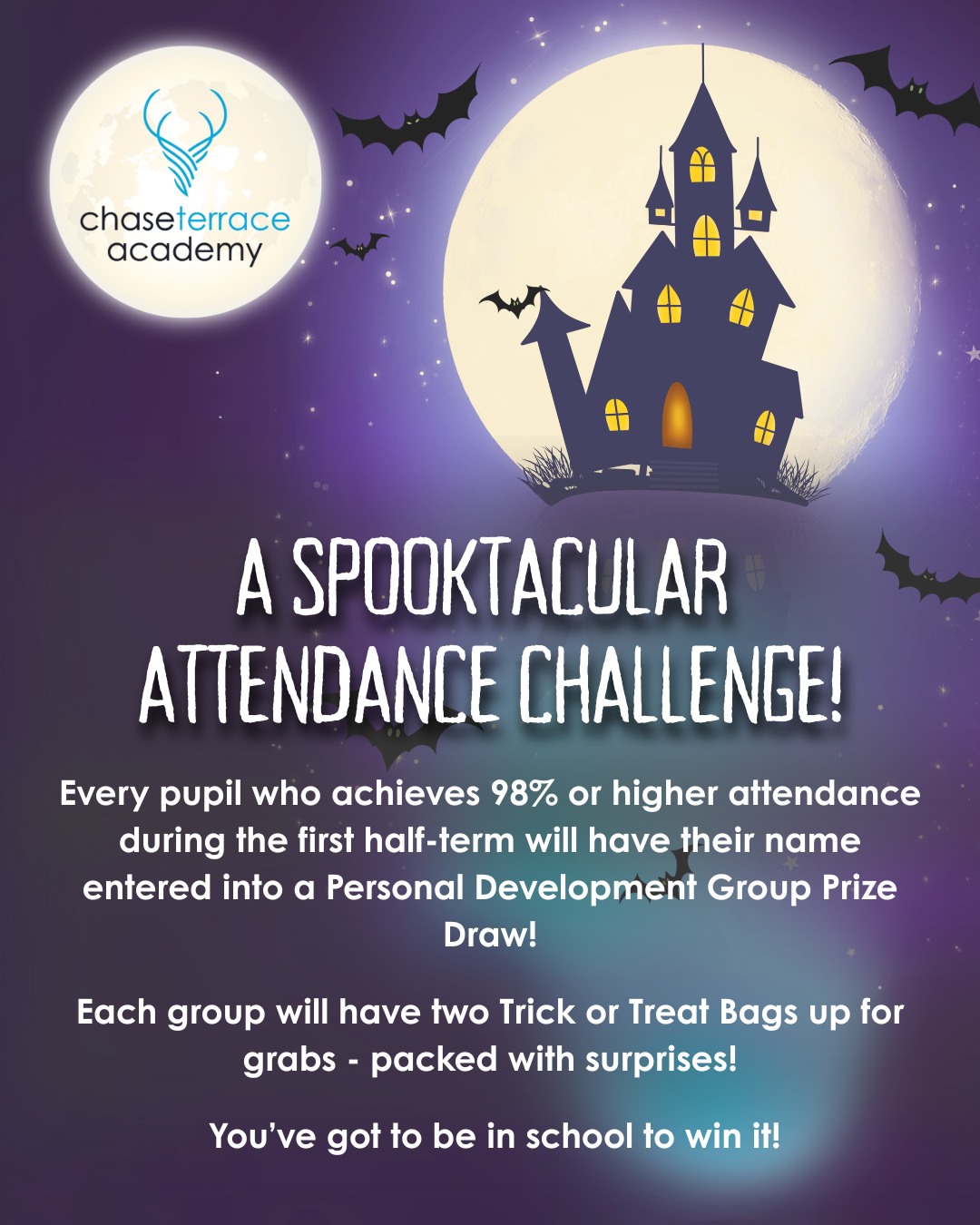 Chase - Attendance Matters - and it’s rewarded! This half-term, we’re ...