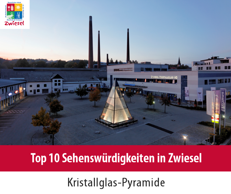 TOP 10 #Sehenswürdigkeiten in Zwiesel +++ +++ Platz 2: Höchste Kristallglas-Pyramide d. Welt +++ Aus unglaublichen 93.665 durch die Auszubildenden der Zwiesel Kristallglas AG maschinell geblasene