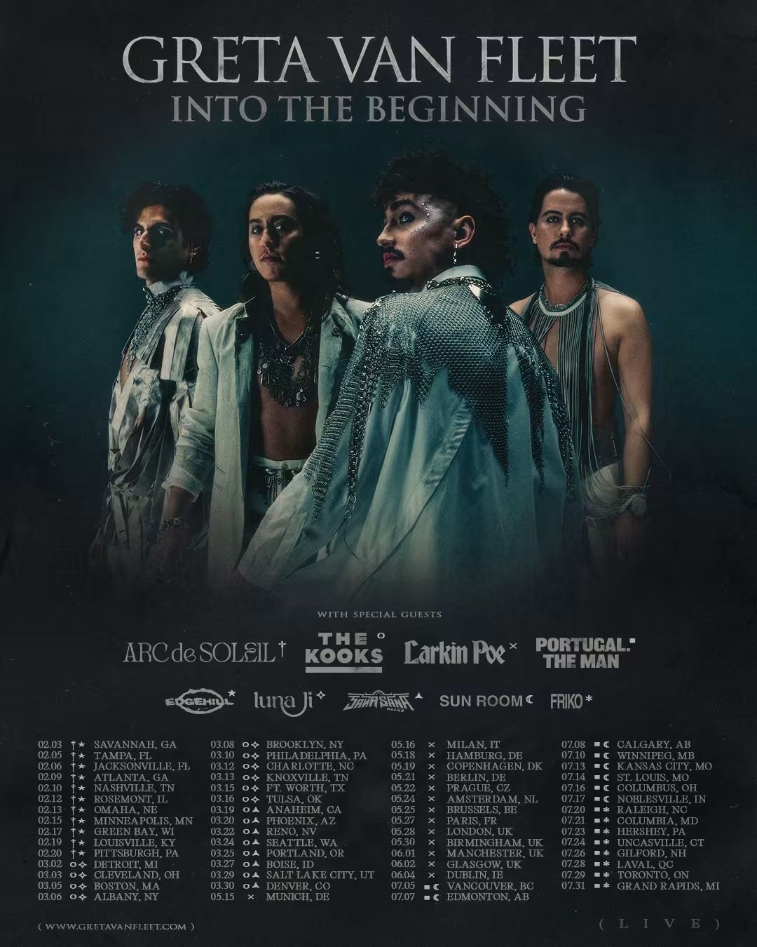 Greta Van Fleet announce world tour dates & that they are taking