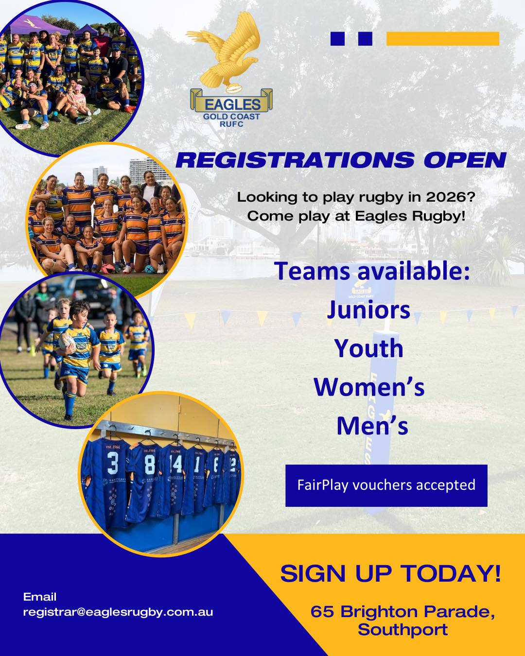 Gold - 2026 SEASON REGISTRATIONS ARE OPEN! 🦅🏉 Looking to play rugby in ...