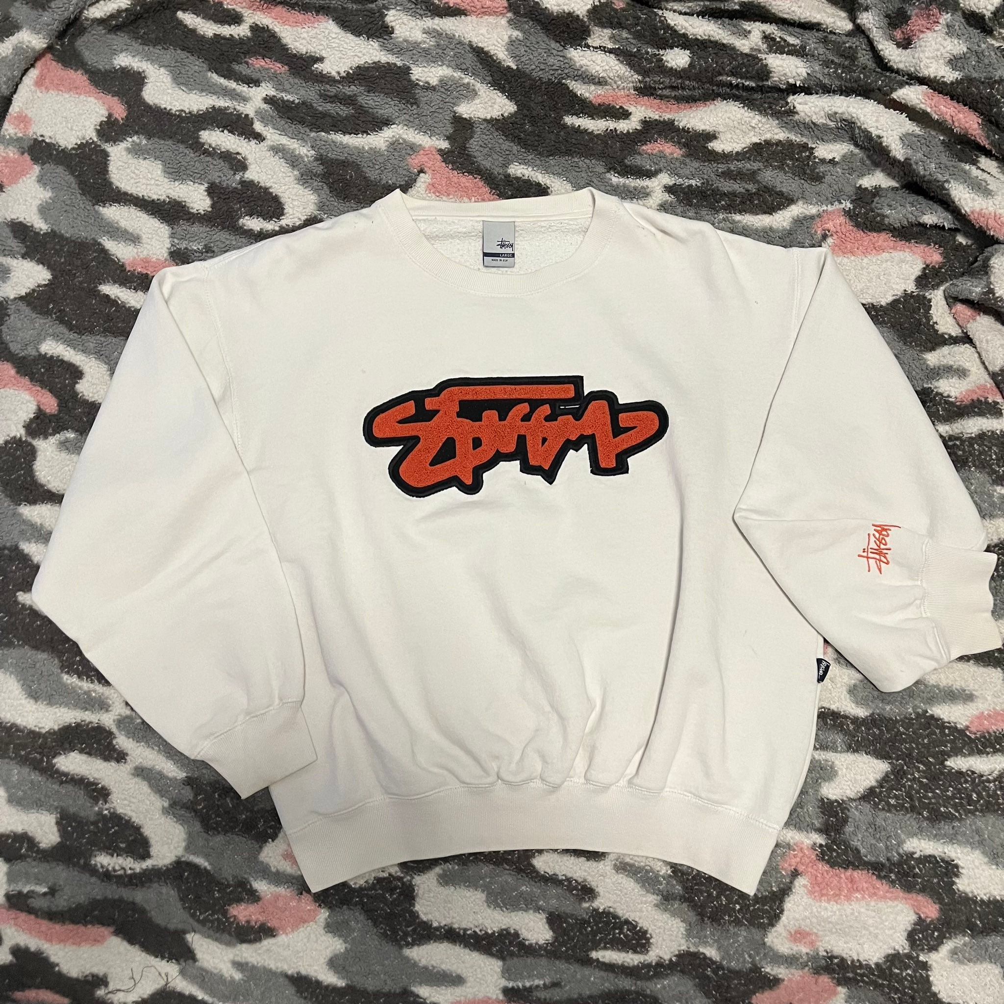 90s OLD STUSSY Two tone Sweat Shirt USA 1,500 ✈️??