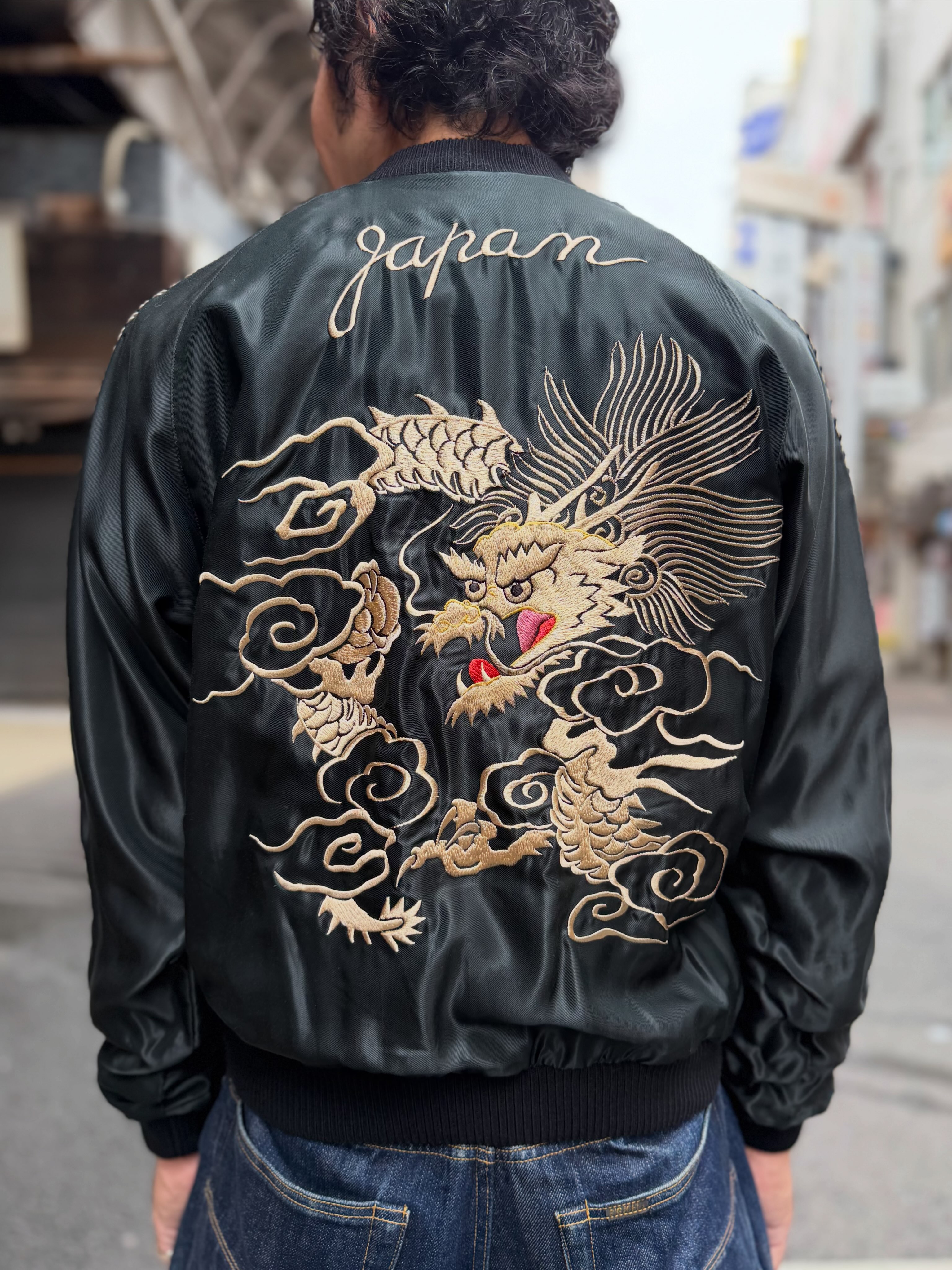 TAILOR TOYO テーラー東洋 Acetate Souvenir Jacket - WHITE DRAGON x