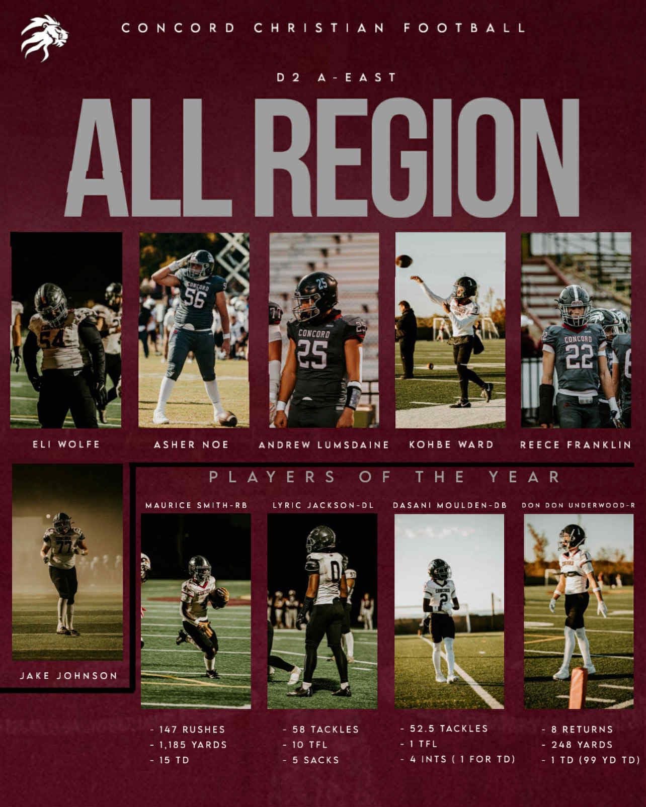 Concord - 🏈 Big congrats to our 10 football players who made the All ...